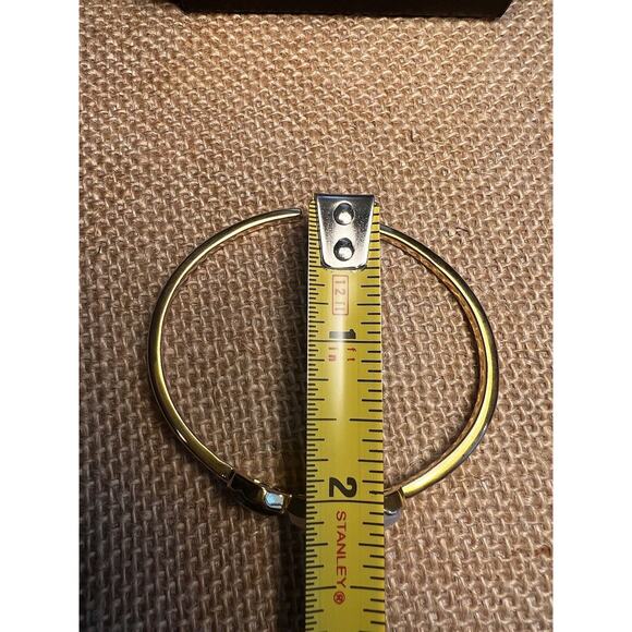 3 Stone Gold Plated Cuff Bracelet--Handmade Custom from Etsy - Picture 8 of 11